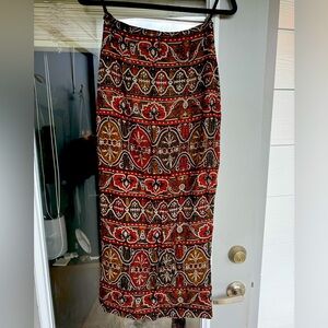 Vintage Boho Wrap Skirt- Made in USA